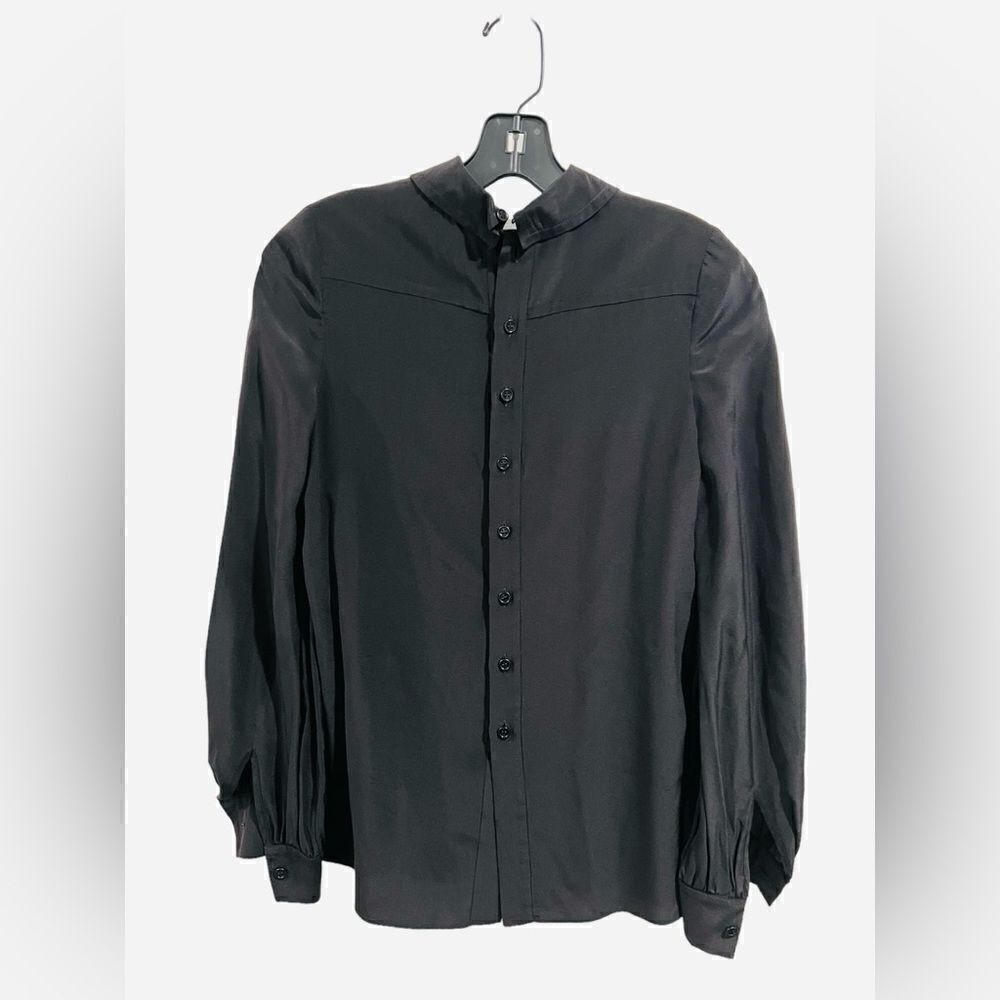 Miu Miu Blouse Pleated Front Collar, Button Down … - image 2